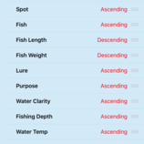 Sort List of Catches